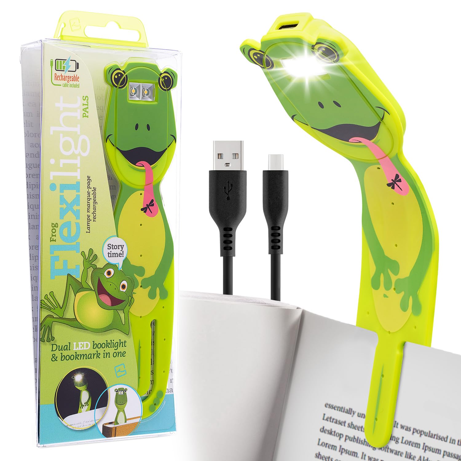 Flexilight Reachargeable Reading Light | 2 in 1 Bookmark Book Light | LED Clip On Reading Lamp | Children and Adult Book Torch | Book Accessories | Gift for Readers, Book Lovers.