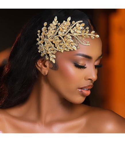 YERTTER Dainty Wedding Bridal Headband for Brides and Bridesmaids Hair Vine Band Amazon.com : YERTTER Dainty Wedding Bridal Headband for  main image 2
