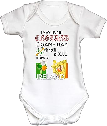 ireland rugby baby sleepsuit