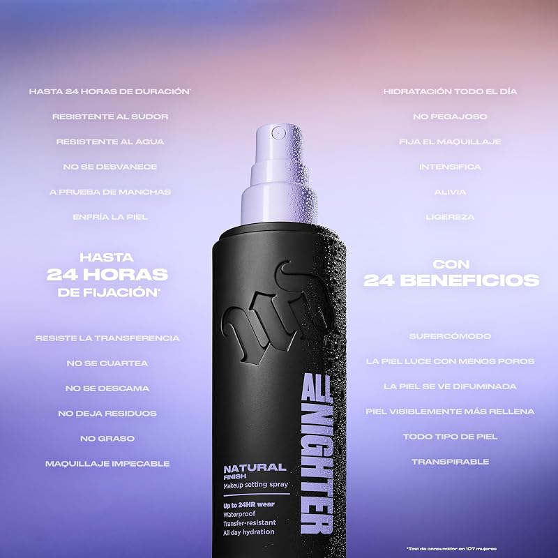 , All Nighter, Spray fijador de maquillaje, Acabado natural, 30 ml — foto 8 de 8