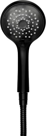 Triton 8000 Series DuraFlow Five Spray Bathroom Shower Head Matte Black 110mm view 1