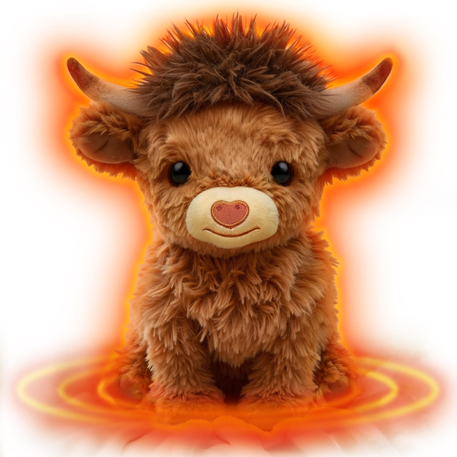 Photo 1 of Mewaii Highland Cow Microwavable Stuffed Animals, Microwavable & Heatable Weighted Cow Plush, 9 inch, 1.5lbs Comfort for Period Cramps Cow Stuffed Animal Gifts for Girls Women Girls Boys Kids