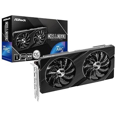 ASRock Challenger Intel ARC A580 CL 8G GDDR6 256-bit Dual Fan Design 2000 MHz 16 Gbps 0dB Silent Cooling