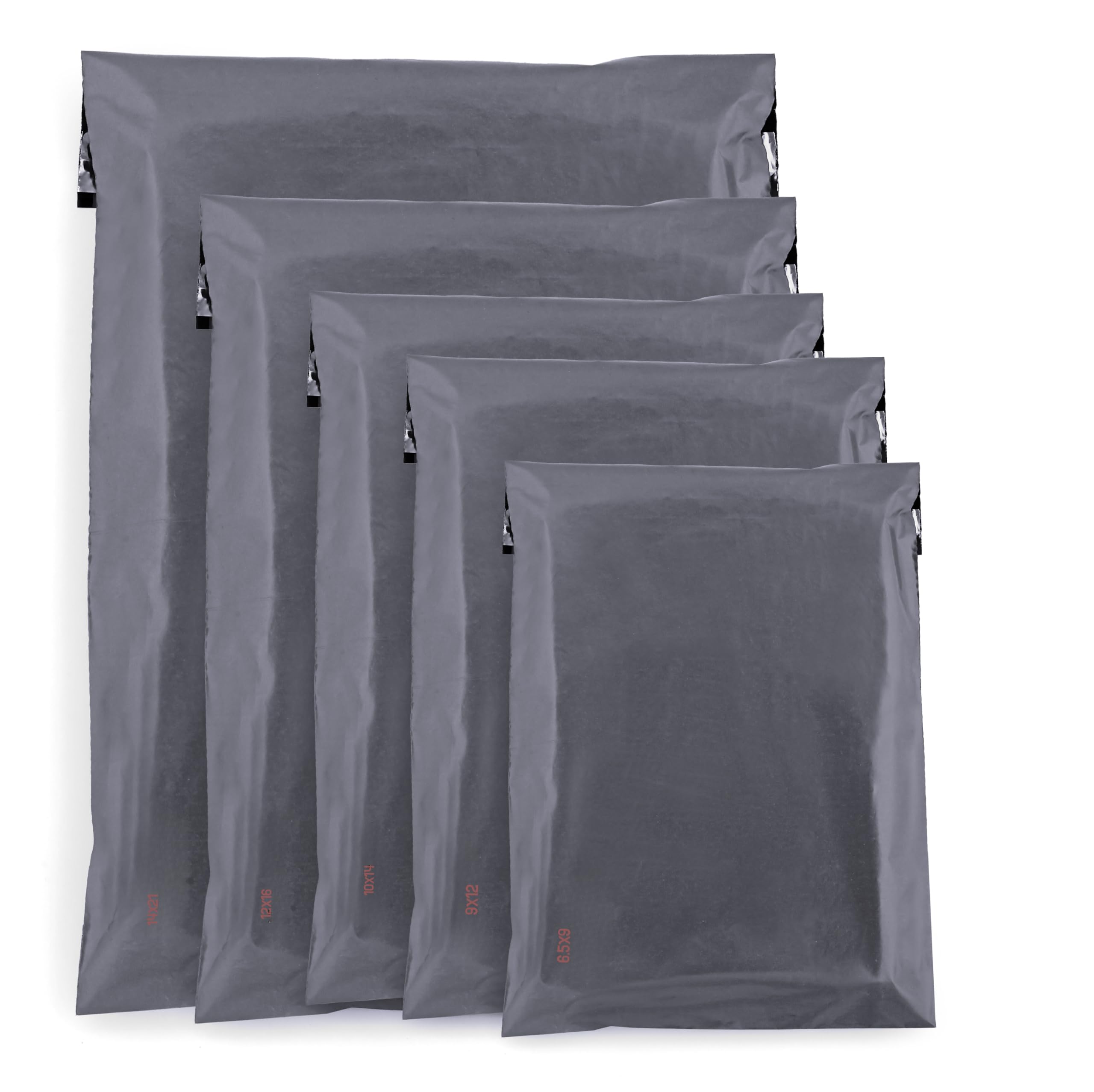 AKAR 50 Mixed delivery bags for parcels 5 Sizes 10 from Each Small to Large Mailing Bags for clothes Postage Packaging Assorted Mailers Posting Shipping Post Parcels Package Bags (Grey)