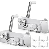 ElaraBerry 2 Pcs Wall Mount Can Opener with Magnet Under Cabinet Manual Can Opener, 6.7 x 2.4 Inches, Silver