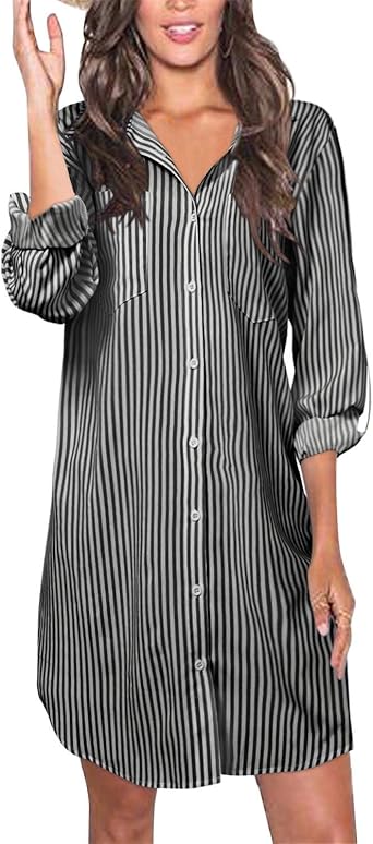 button up tunic dress