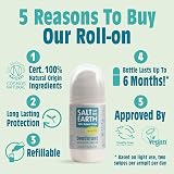Salt Of The Earth Natural Refillable Roll On Deodorant Unscented 75ml UK view 2