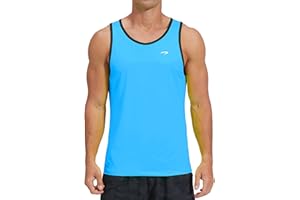 KPSUN Men's Quick Dry Sports Tank Tops Athletic Gym Bodybuilding Fitness Sleeveless Shirts for Beach Running Workout
