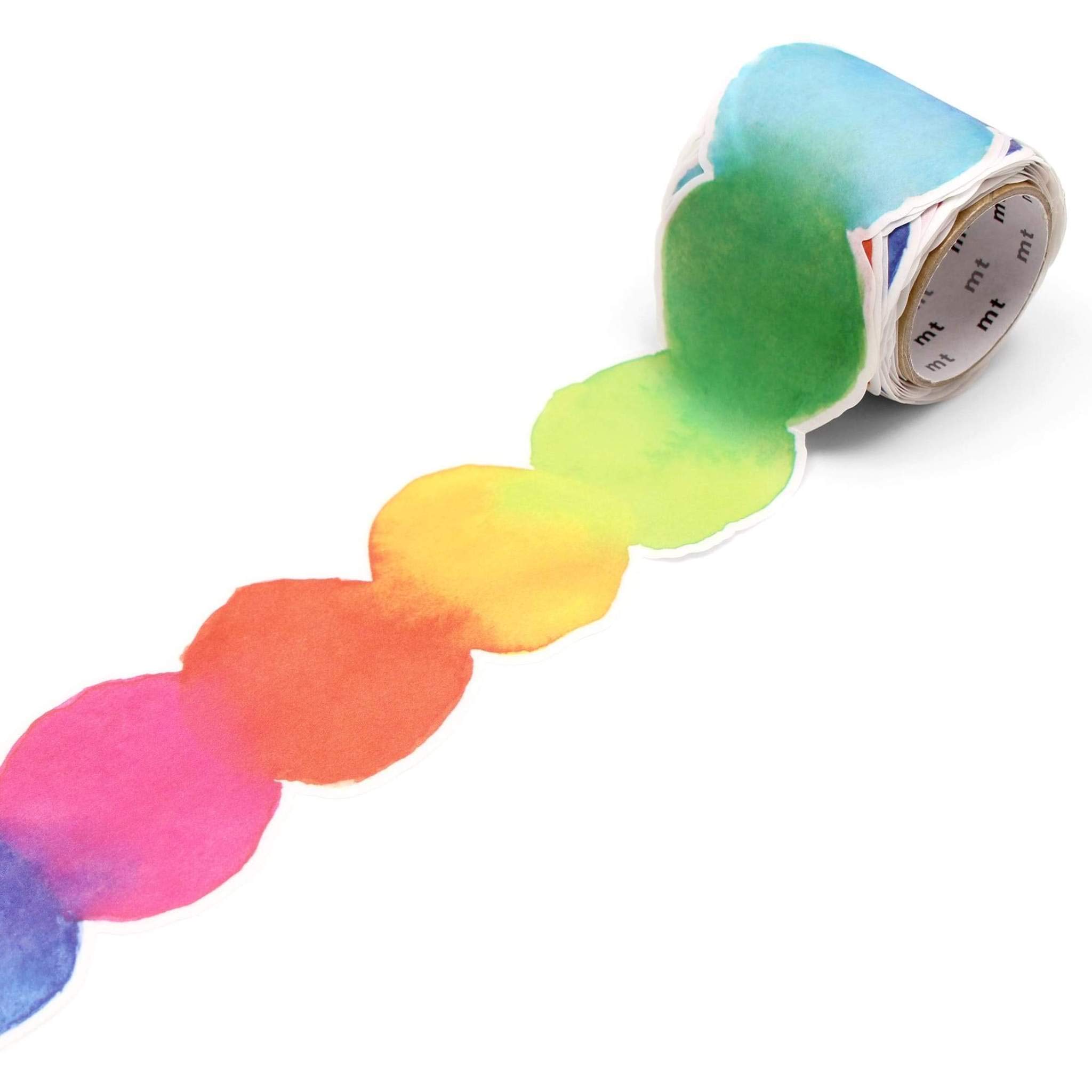 mt fab 'Blurred Water Colour Paint' washi Masking Tape - 1 Roll