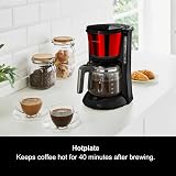 Morphy Richards Equip Filter Coffee Machine 10 Cup Pour Over Red Black view 4
