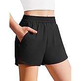 Zaclotre Girls Athletic Shorts with Zipper Pockets High Waisted Running Shorts with Liner for Kids Active Sports Soccer