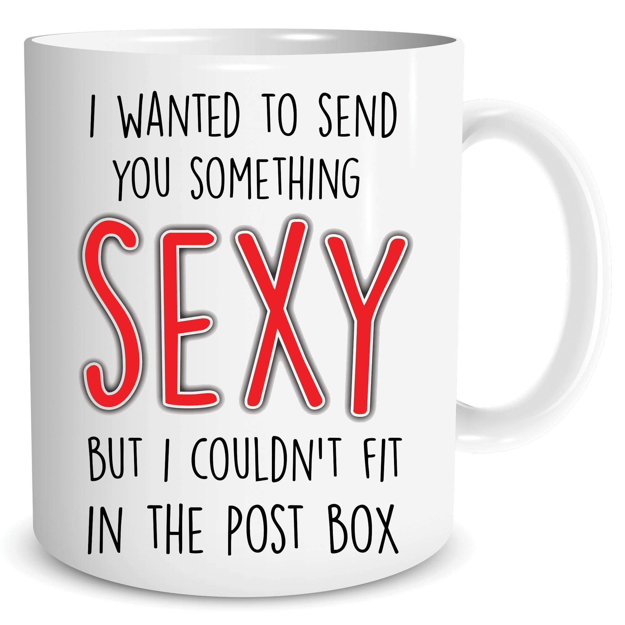 Funny Mugs for Wife Girlfriend Husband Boyfriend Send You Something Sexy Banter Valentine's Birthday Christmas Gifts Novelty Joke WSDMUG1550