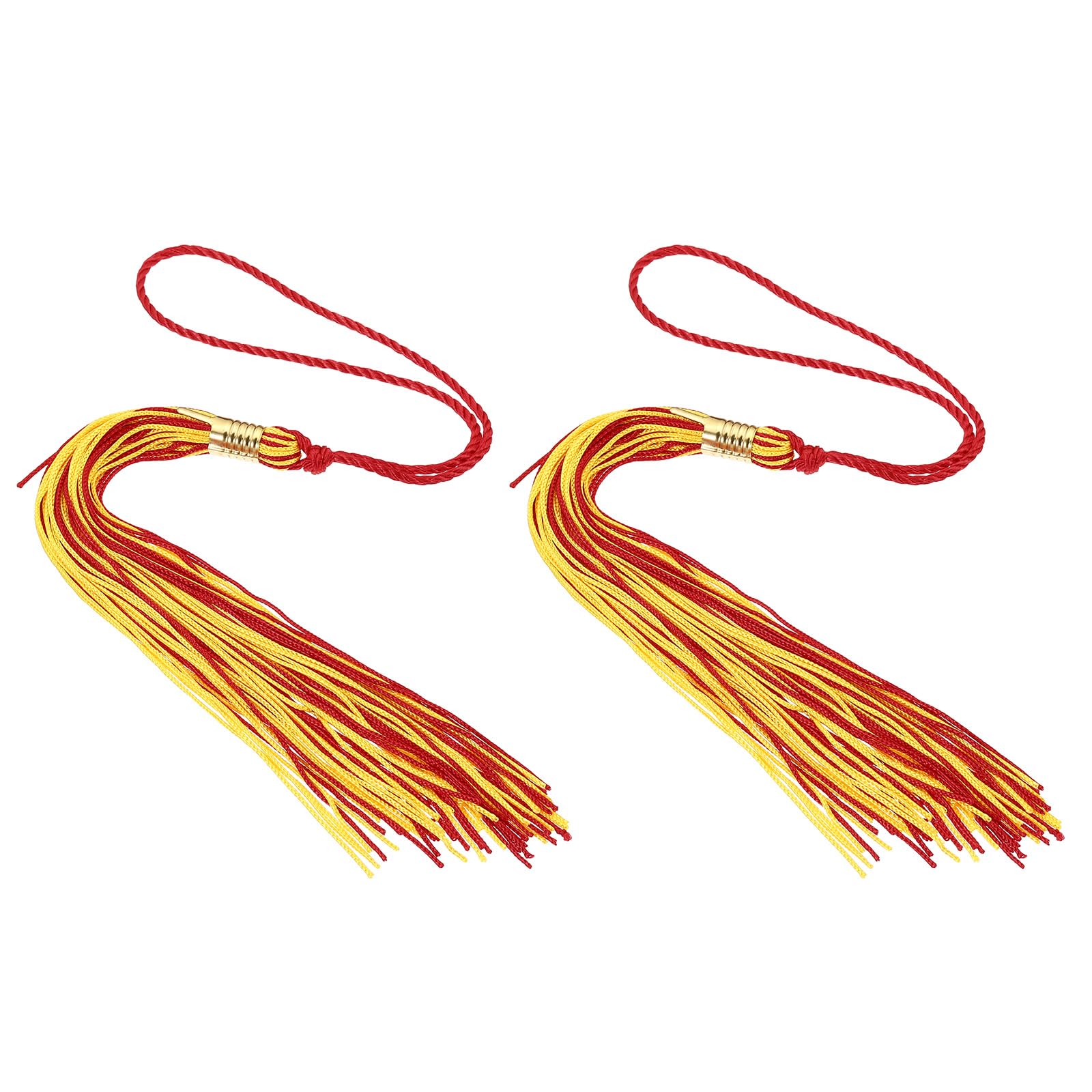 PATIKIL Tassel Graduation, 2 Pcs Graduation Cap Tassel for Graduation Cap Decorate Tassel Charm for Graduation Party Ceremonies Souvenir, Red Golden