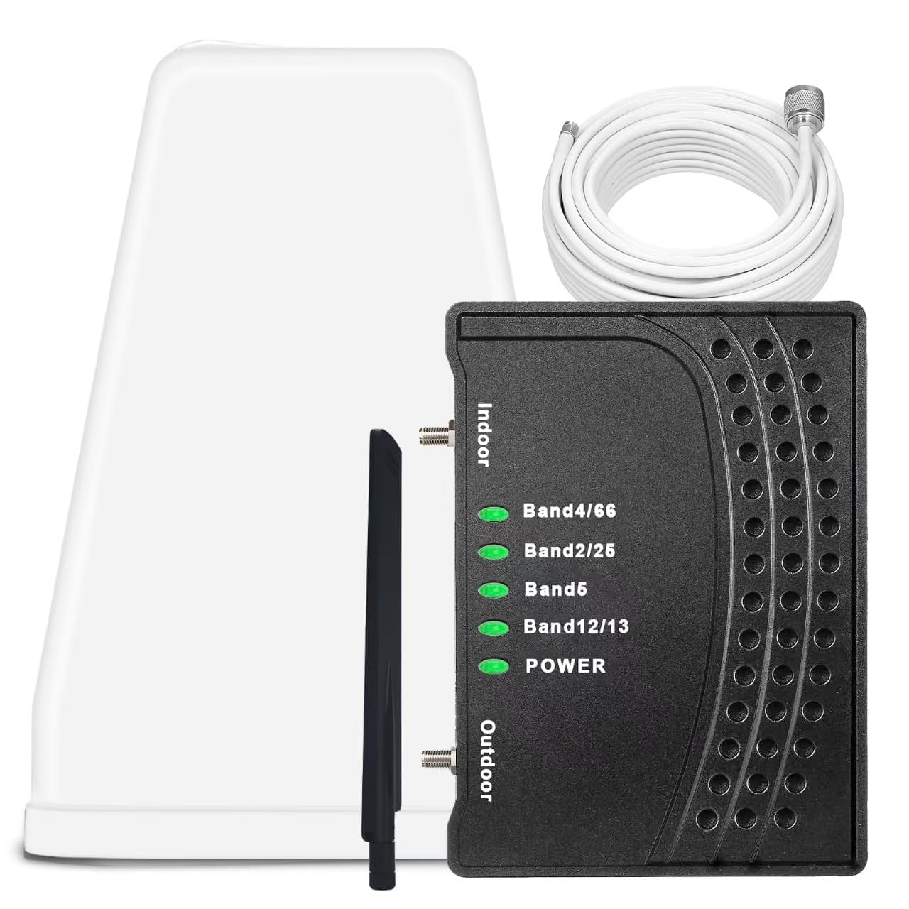 Photo 1 of Cell Phone Booster for Home & Office,Up to 2,000 sq ft,Cell Phone Signal Booster with Band 66/25/2/4/5/12/13/17,Boost 5G 4G Data for All U.S. Carriers FCC Approved