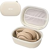 Portable Headphone Case for Beats Solo 4/3, Studio Pro / 3, Over Ear Headphone Storage Case with Cable Pocket, Detachable Strap for Travel