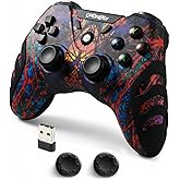 DuLingKer PC Controller Wireless, PS3 Controllers PC Gamepad with Hall Effect Joystick and Dual Vibration, 2.4G Wireless Gaming Controller for Windows 11 10 8, PS3, Android TV, Steam, Raspberry Pi
