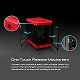 GAMDIAS NESO P1 Dual Chamber Full-Tower EATX Gaming Case 2 Way Setup Type-C Red view 2