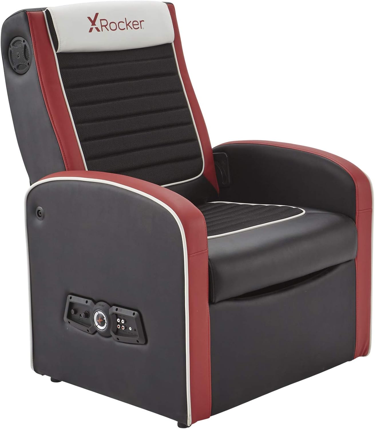 X-Rocker Shift Sport Junior 2.1 Stereo Storage Gaming Chair with Subwoofer, Folding Leather Look ...