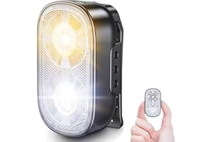 Zewdov 500LM Ultra Bright Mini Clip-on Flashlight Rechargeable, 10 Modes Hands-Free Pocket EDC Flashlight, Waterproof Small Keychain Flashlight, Running Lights for Runners/Emergency/Work/Walking