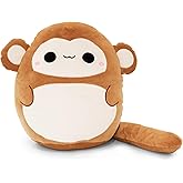 Snuggaboos Jumbo 17 Inch Mia The Monkey Plush Squish Pillow Original: Super Soft Cute Stuffed Animal Toy with Extra Long Tail - Perfect Plushie Gift for Kids, Adults and Baby