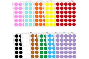 Yeachlaing 1" Round Colored Dot Stickers Labels - 11 Assorted Colors,1320 Pack