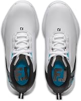FootJoy FJ Fuel Junior Golf Shoes White Black Blue UK 4 Medium view 7
