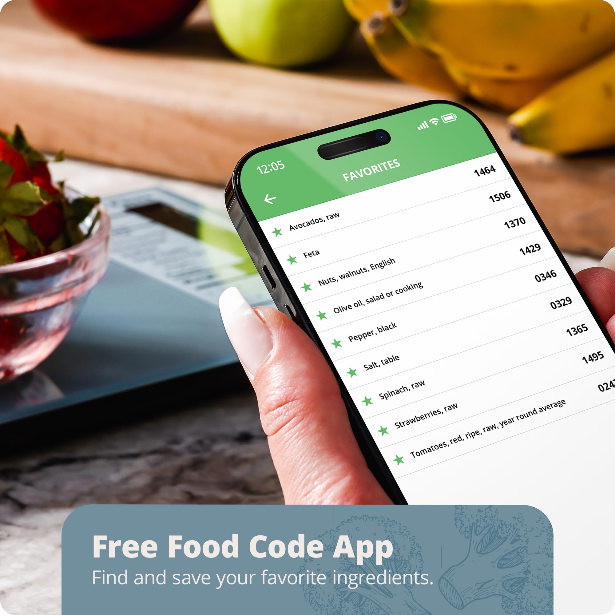 Greater Goods Digital Nutrition Scale – Accurate Macro and Calorie Tracking for Meal Prep, Weight Loss, and Healthy Eating | 2,000 Built-in Foods, Intuitive Nutrition Label Display, 11lb Cap, Blue