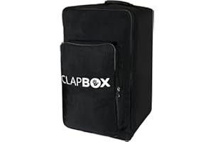Clapbox Cajon Bag - Universal Size for all Cajons, 10 mm Padding (H:50cm W:30cm L:30cm) - Standard Size, Cajon Gig Bag with Carry Handle and Shoulder Straps