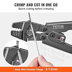 VEVOR Wire Rope Crimping Tool and Cutter Up To