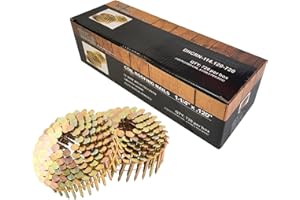 Coil Roofing Nails 1-1/4" x 0.120, Electro Galvanized, 15° Wire Coil Nails – 720pcs (120 per Coil, 6 Coils) – Fits Most Coil 