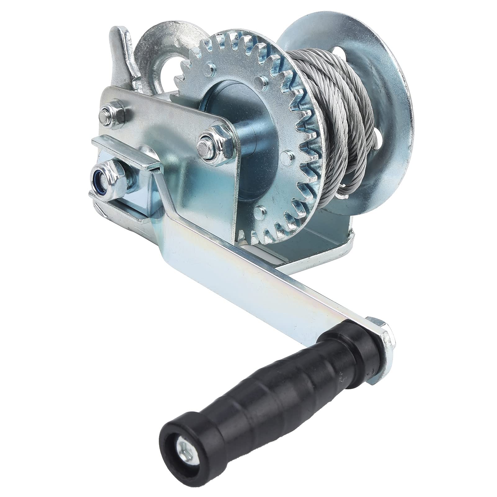 Ejoyous Hand Crank Winch, Winch Winding Tools 600LBS with 6m Wire Rope for Yacht