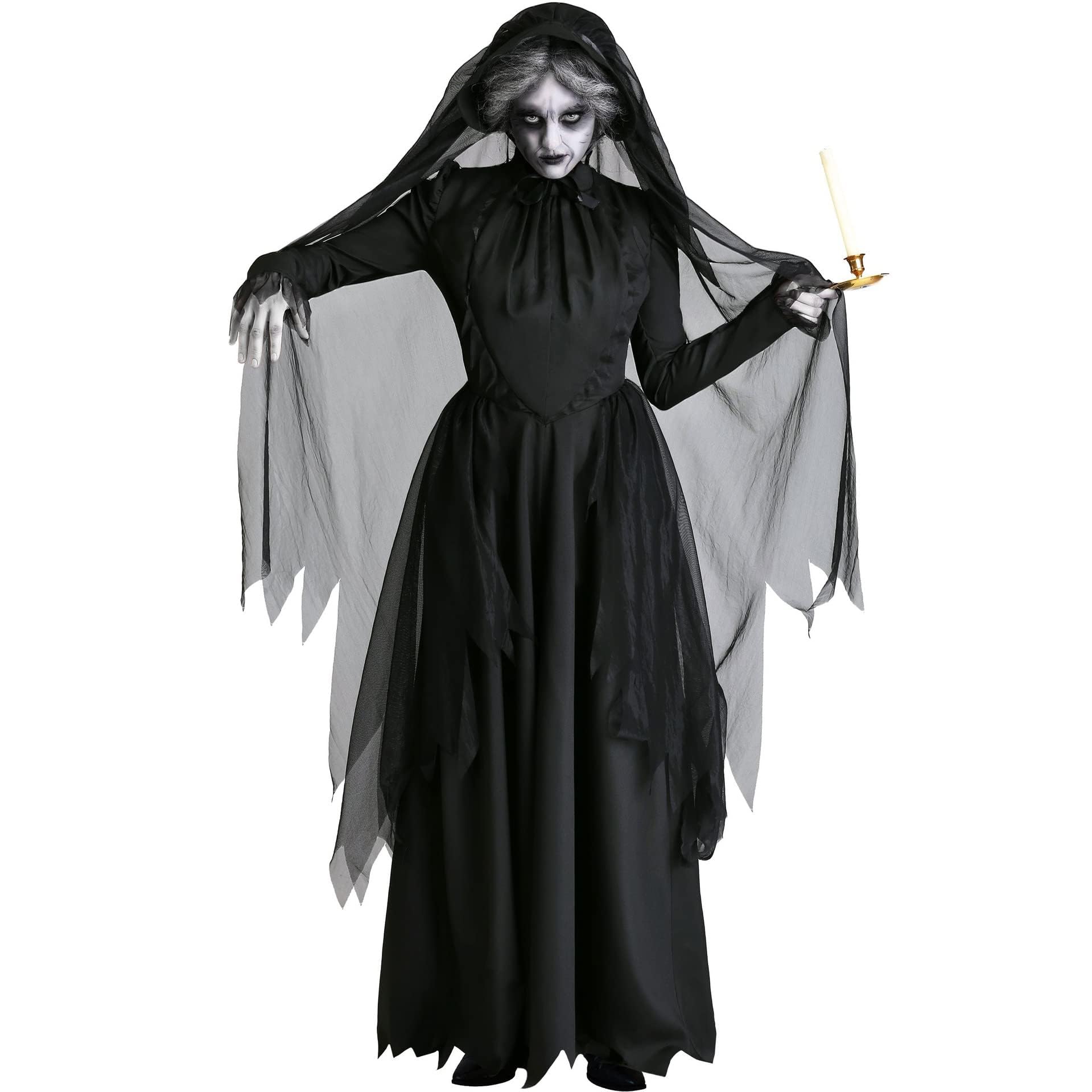 CAMDOM Womens Dress Halloween Cosplay Costume Vampire Ghost Bride Witch and Zombie Adult Robe Dress
