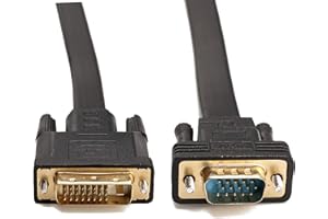 CableDeconn Active DVI-D Dual Link 24+1 Male to VGA Male Video with Flat Cable Adapter Converter 2M