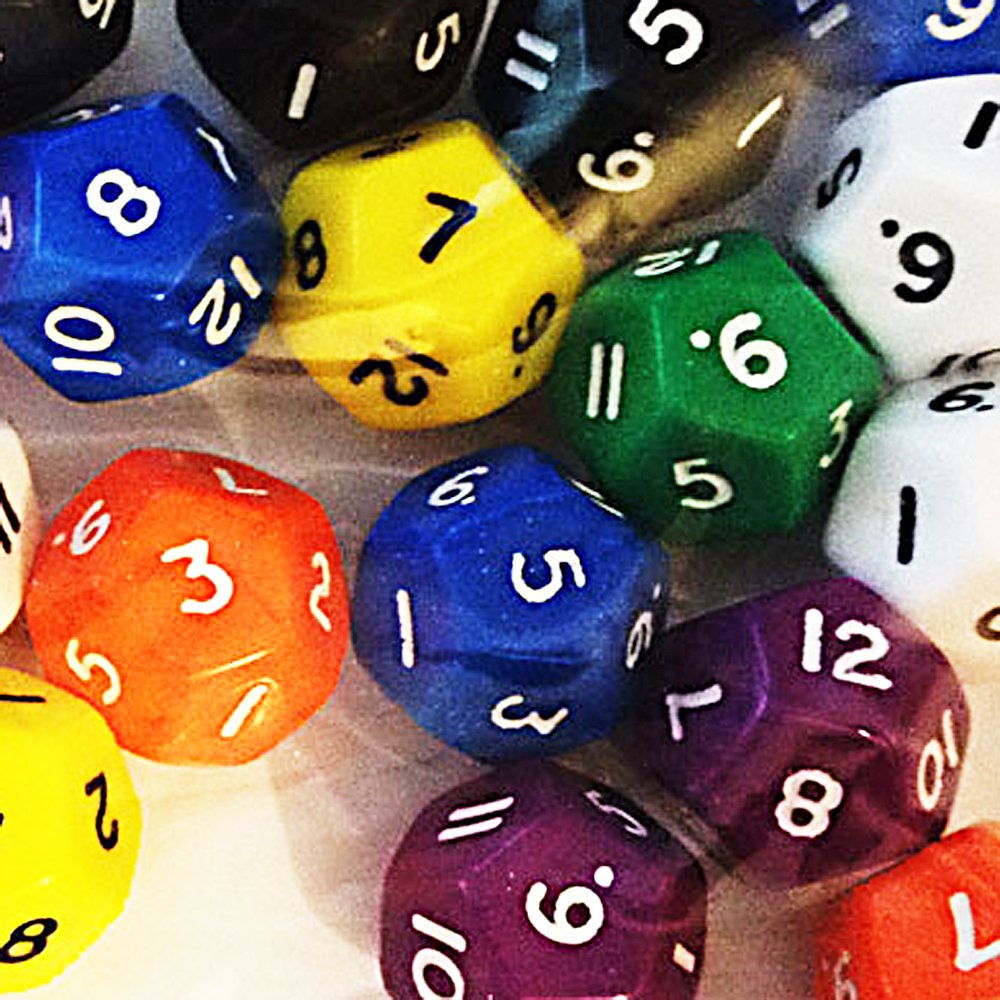 12-sided dice (pack of 12)
