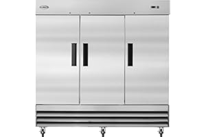 KoolMore 82" 3 Door Stainless Steel Upright Commercial Reach-in Freezer - 72 cu. ft, Model:RIF-3D-SS