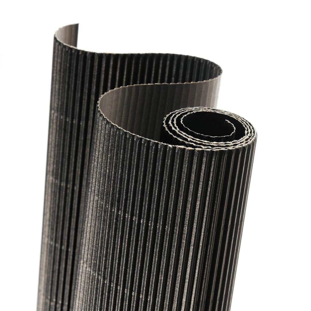 Roll 50x70 cm, Canson Corrugated Cardboard 300 g, Black