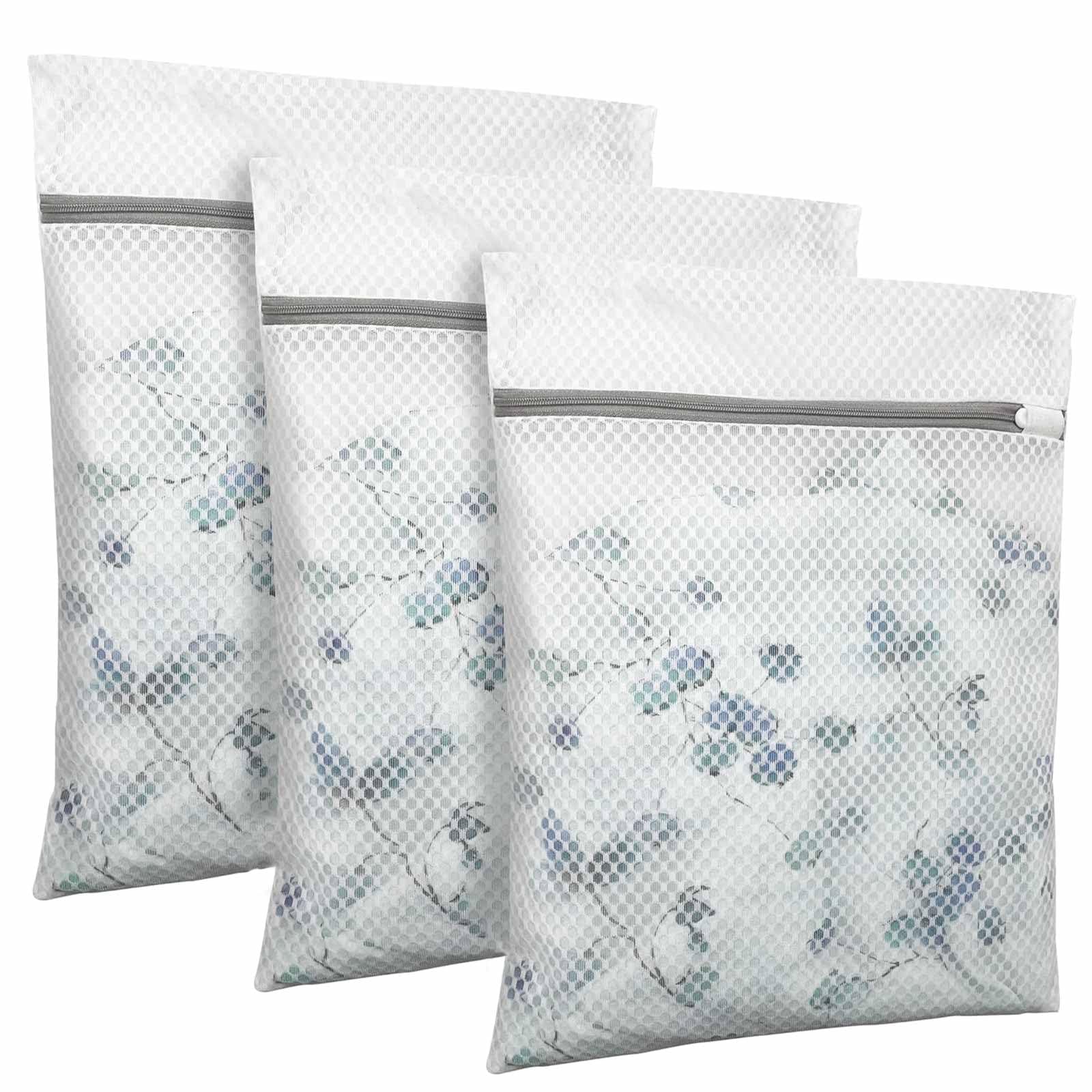 Generic 3 Pack Mesh Laundry Bags With Zipper, For Delicates, Socks, Underwear, Tshirts, Swimsuit, Baby Clothes, Lingerie