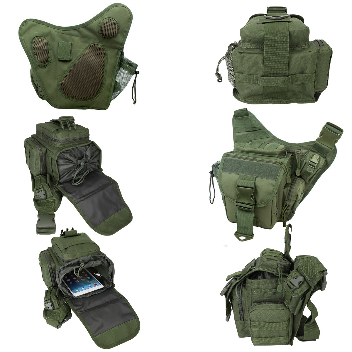 G4Free Tactical Messenger Fishing Tackle Side Bag EDC Sling Pack