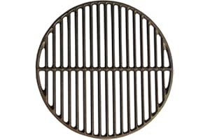 15.5" Cast Iron Grate Grids Sear Grate Fire Pit,Dracarys Round Cooking Grate big green egg accessories Fit for Medium Big Green Egg Grill Dome Char-Griller or Same Size Charcoal Grill(Medium - 15.5")