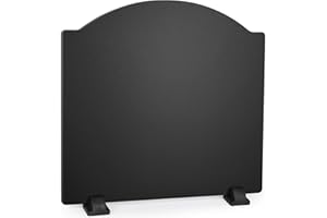 IGOHEALS Fireplace Fireback with Feet- 19 Inch Fire Back Fireplace Iron Wall Protection Refractory Panels Plate Heat Reflect (19inch)