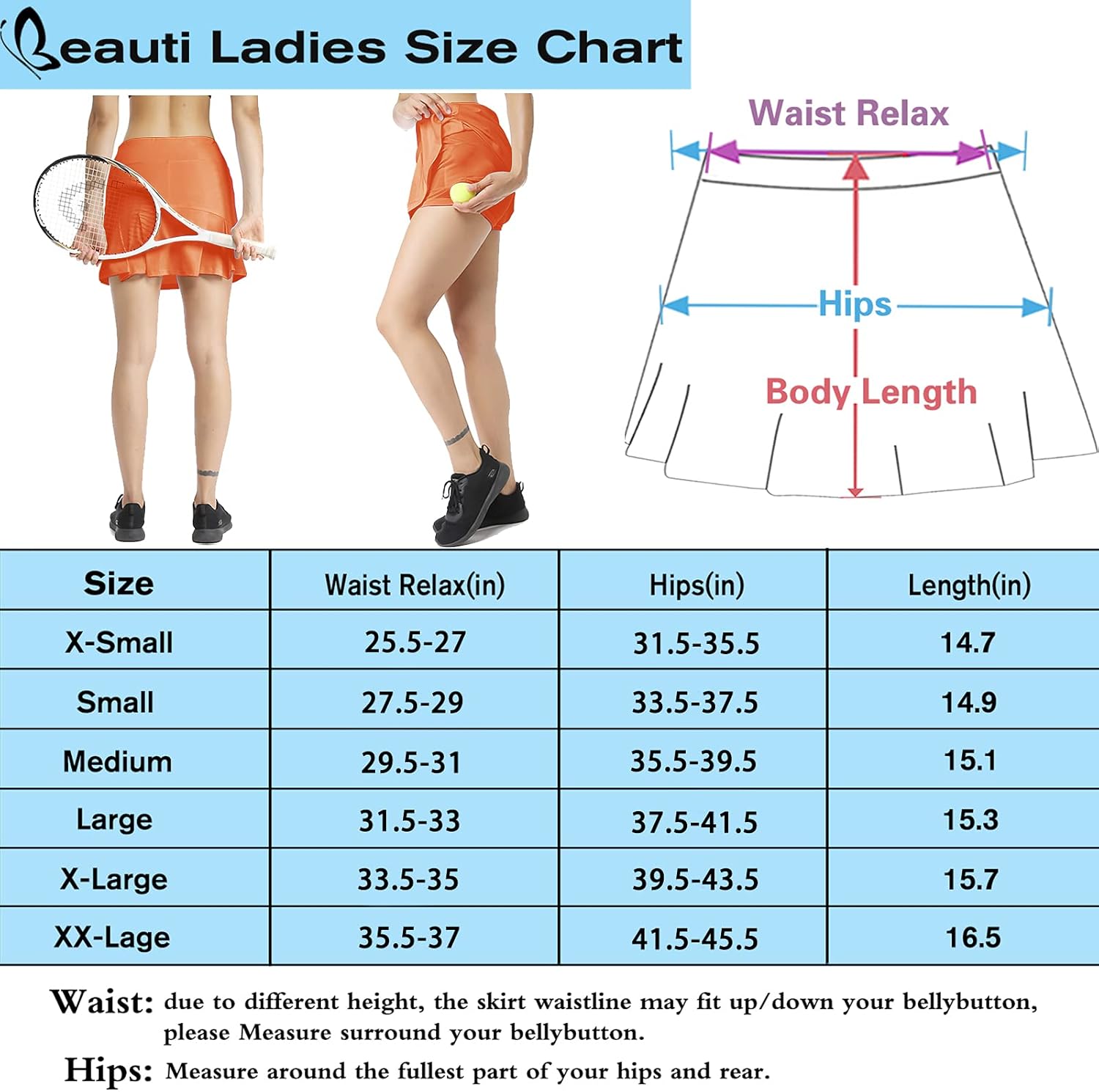 Ibeauti Womens Back Pleated Athletic Tennis Skorts Golf Skirts with 3 Pockets Mesh Shorts for Running Active Workout: Clothing
