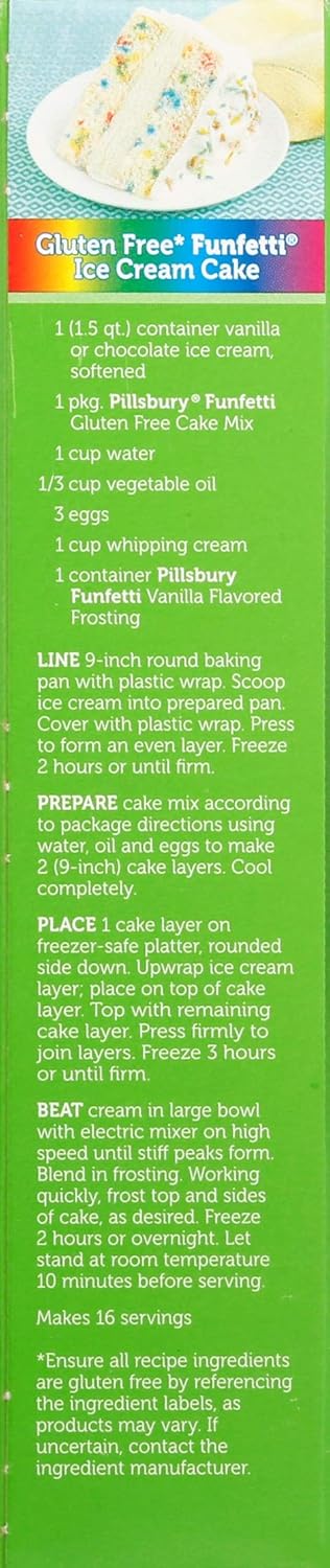 Amazon Com Pillsbury Funfetti Premium Cake And Cupcake Baking Mix Gluten Free With Candy Bits 17 Ounce Pack Of 12 Grocery Gourmet Food