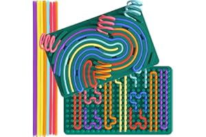 XESAKESI Sensory Activity Board,Silent Fidget Toys for Calming Duble Sided Design Kids Busy Board for Fine Motor Skill,Silicone Calm Down Fidget Toy for Travel Calming, Stress, Anxiety,ADHD & Autism