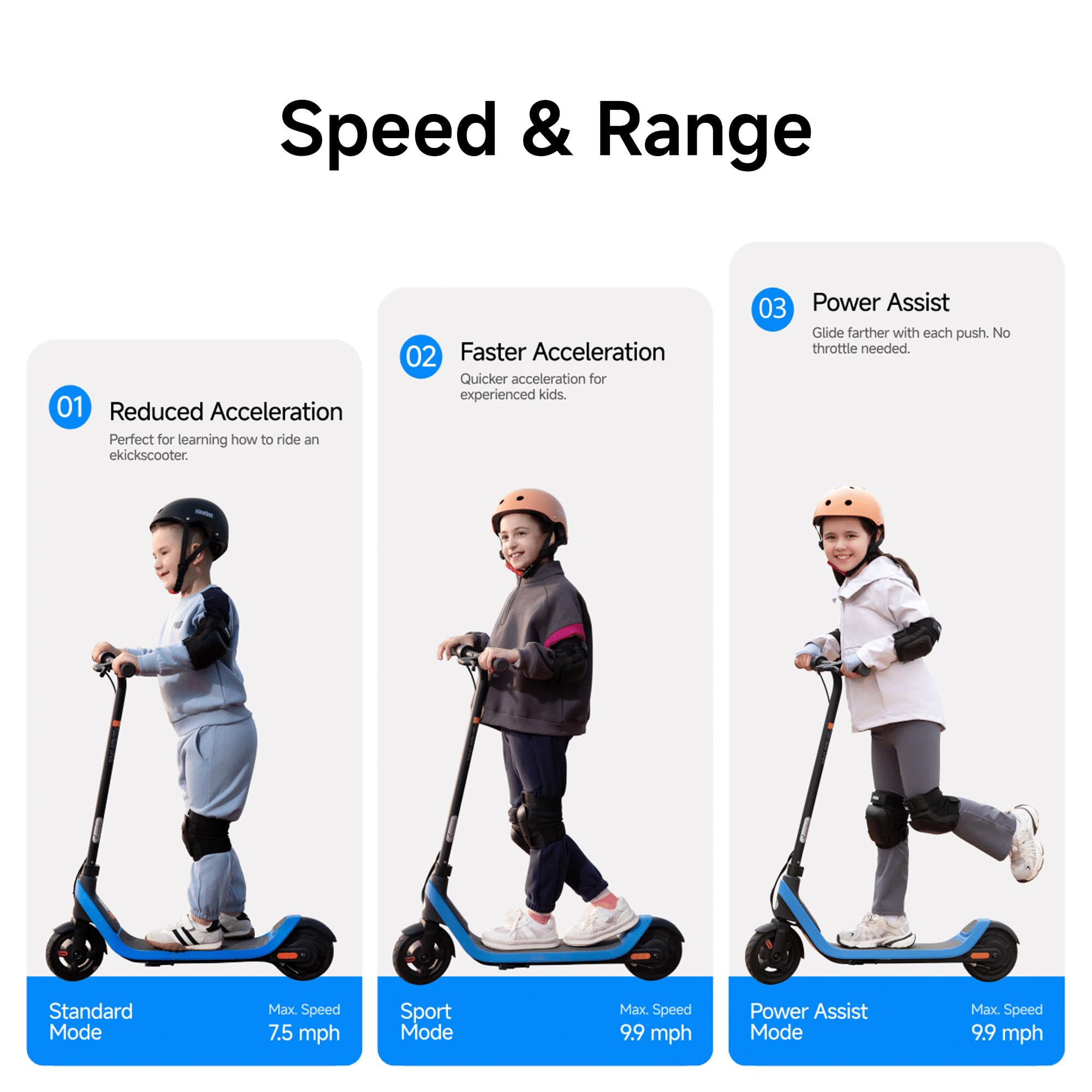 Segway Ninebot eKickScooter - Electric Scooter for Kids 6-14, w/t Adjustable Handlebar Height (Only C2 Pro) for Riders up to 132 lbs, Includes New Cruise Mode, UL-2272 Certified