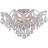 Crystorama Maria Theresa 5 Light Spectra Crystal Polished Chrome Semi Flush Mount