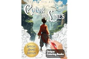 Wildly Entertaining, How to Draw Anime With the New Concept of Color by Number with Lines - Perfect Anime Coloring Book for K