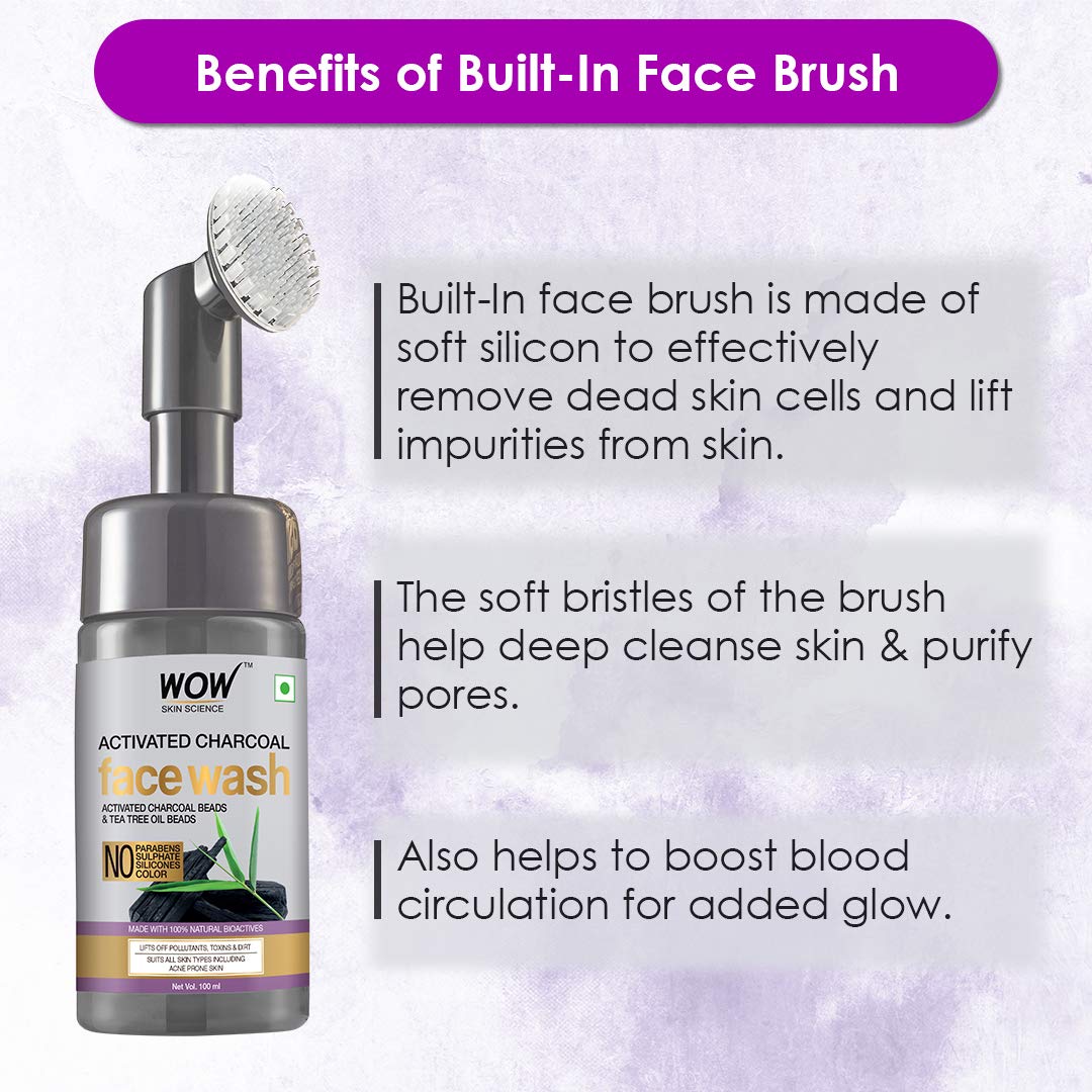 wow skin science activated charcoal face wash