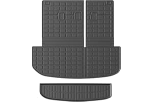 powoq Cargo Mat Compatible with 2020-2025 Hyundai Palisade Cargo Liner TPE Trunk Mat Replacement for 2020-2023 2024 2025 Hyundai Palisade Accessories (Cargo Mat+Lower Trunk Mat)