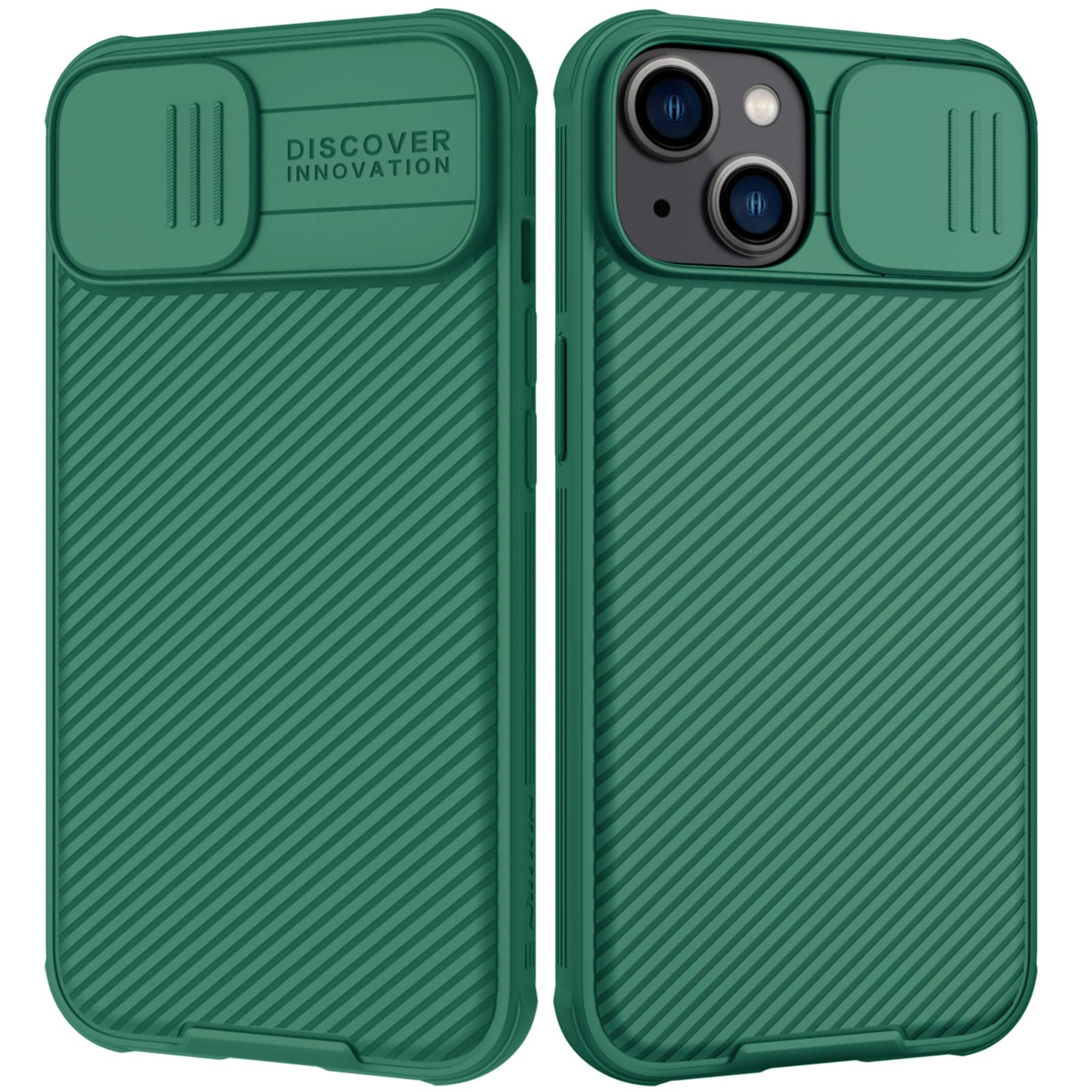 Nillkin for iPhone 14 Plus Case with Slide Camera Cover - CamShield Plus Anti-Scratch & ShockProof - Green