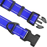 Joytale Reflective Dog Collar XLarge Navy Nylon Neoprene Padded Adjustable view 3